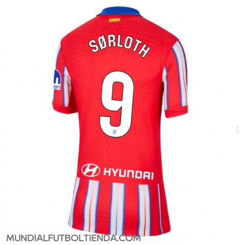 Camiseta Atletico Madrid Alexander Sorloth #9 Primera Equipación Replica 2024-25 para mujer mangas cortas